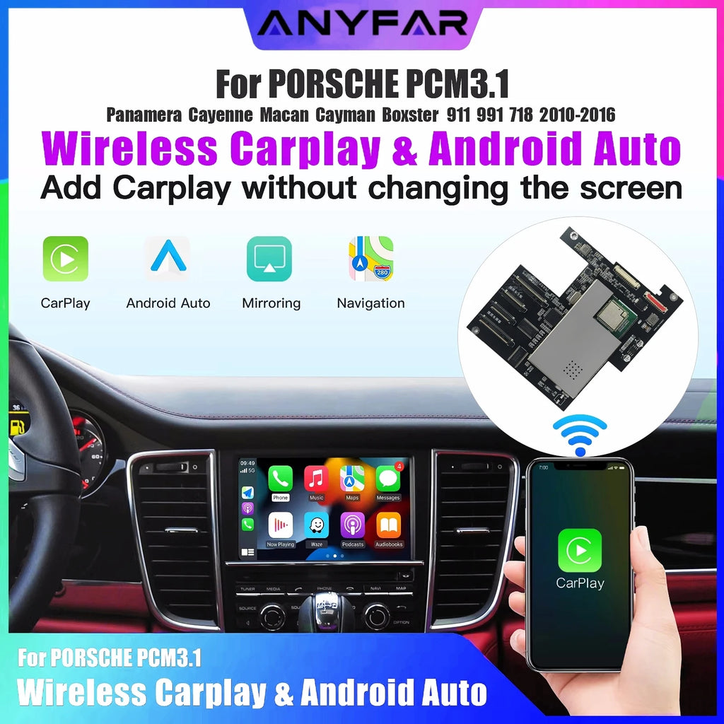 Wireless Carplay Android auto Module For Porsche PCM3.1 Panamera Cayenne Cayman Macan Boxs | AUTOKITSHOP