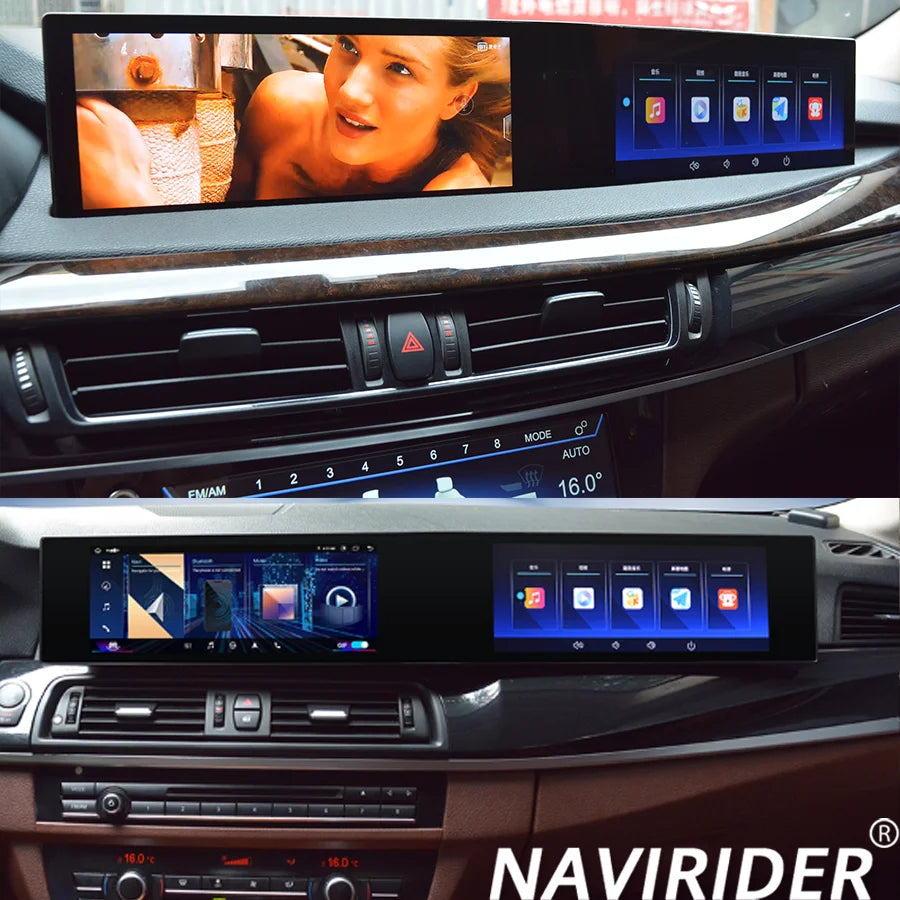 21" Curved Screen Car Radio For BMW 5 Series F10 F11 X5 X6 NBT 2011-2017 Android GPS Navig | AUTOKITSHOP