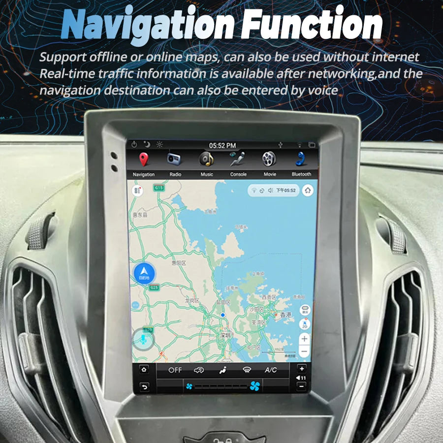 Android 14 Stereo Navigation For Ford B-Max Transit Courier Tourneo 2012-2017 Carplay Auto