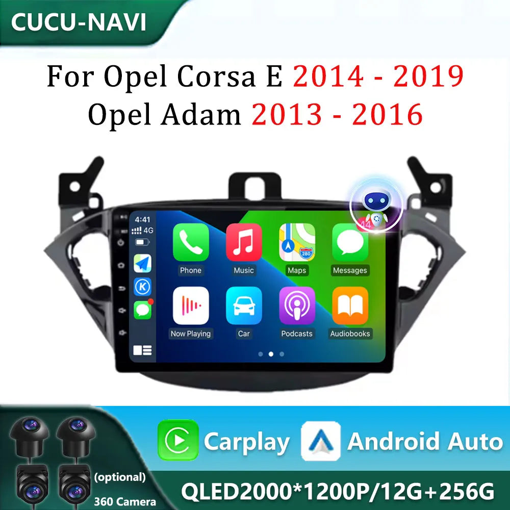 Android 16 Carplay Car Radio For Opel Corsa 2015 - 2019 or Adam 2013 -2016 Navigation GPS  | AUTOKITSHOP