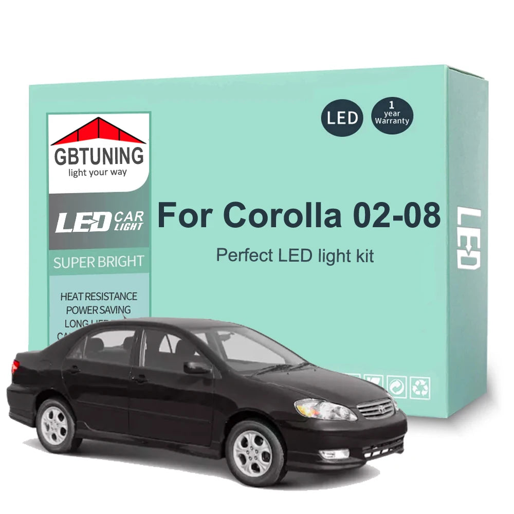10-Piece LED Interior Light Kit for Toyota Corolla - Canbus Error-Free Bulbs | AUTOKITSHOP