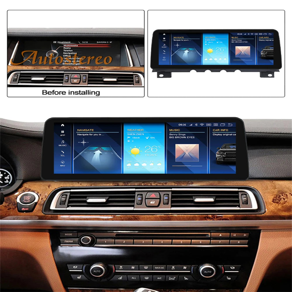Qualcomm Carplay Android 13 For BMW 7 Series F01 F02 F03 2009-2015 Car Multimedia Player G