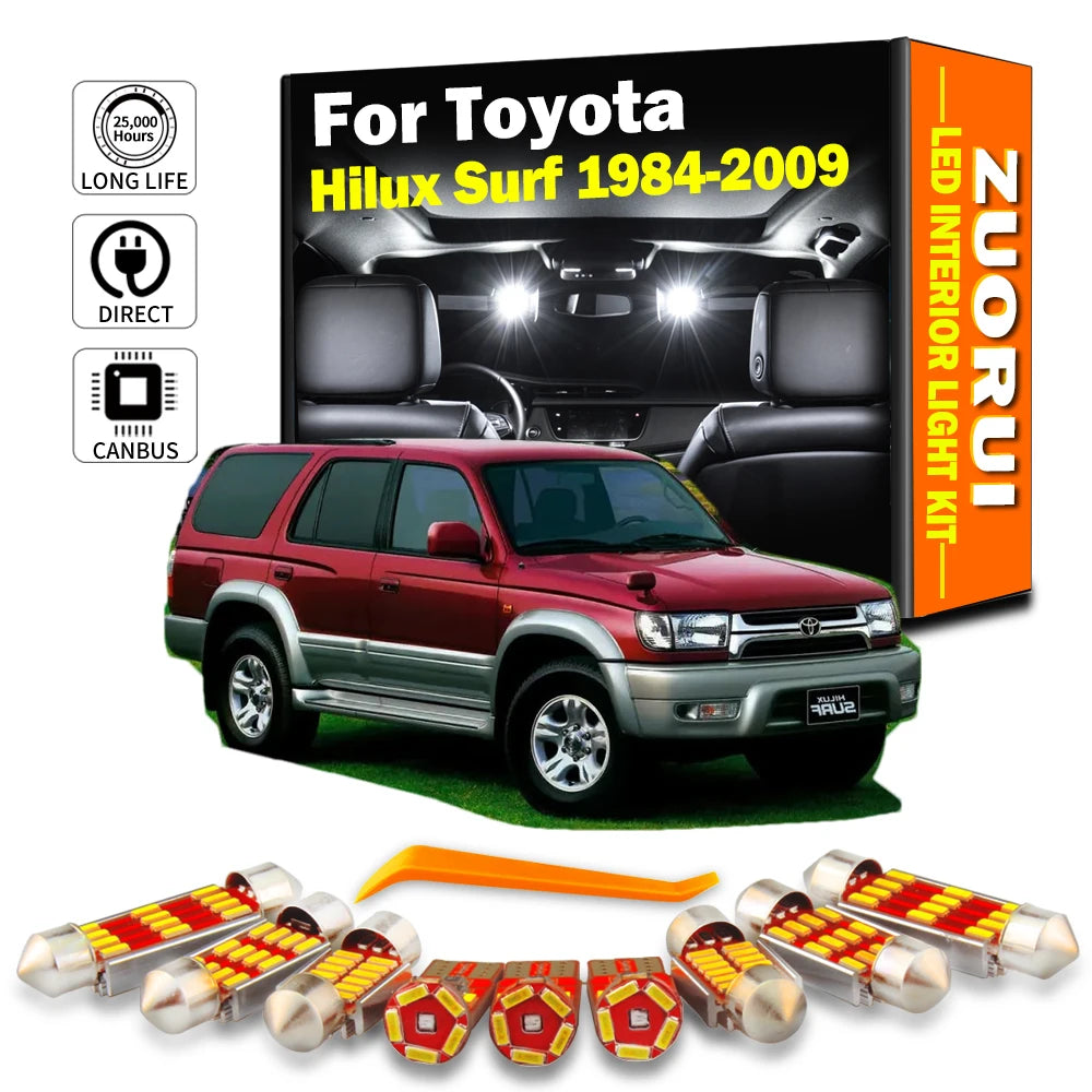 LED Interior Light Kit for Toyota Hilux Surf 1984- 1998 - Canbus Dome Map Door Trunk Bulbs | AUTOKITSHOP