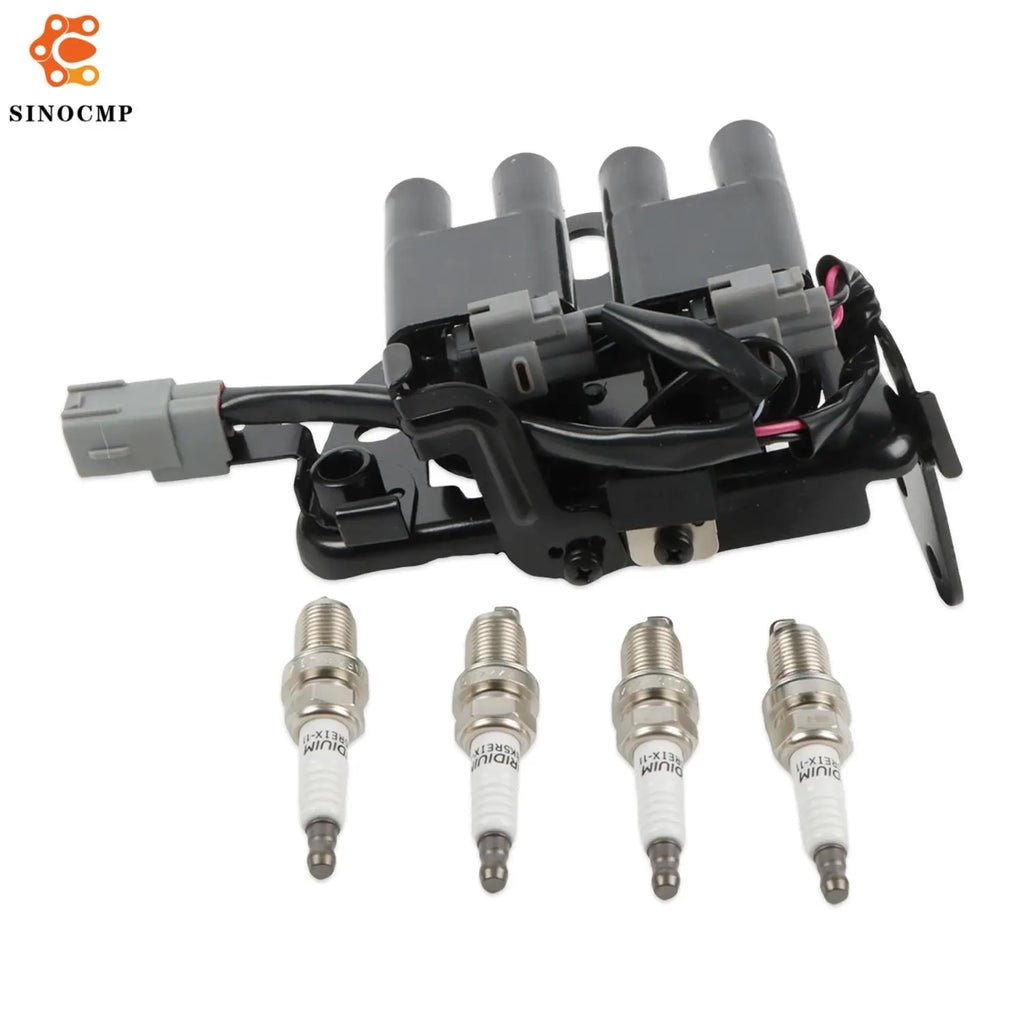 UF419 4503 4Pcs Iridium Spark Plugs And Ignition Coils For Hyundai Elantra Tiburon Tucson
