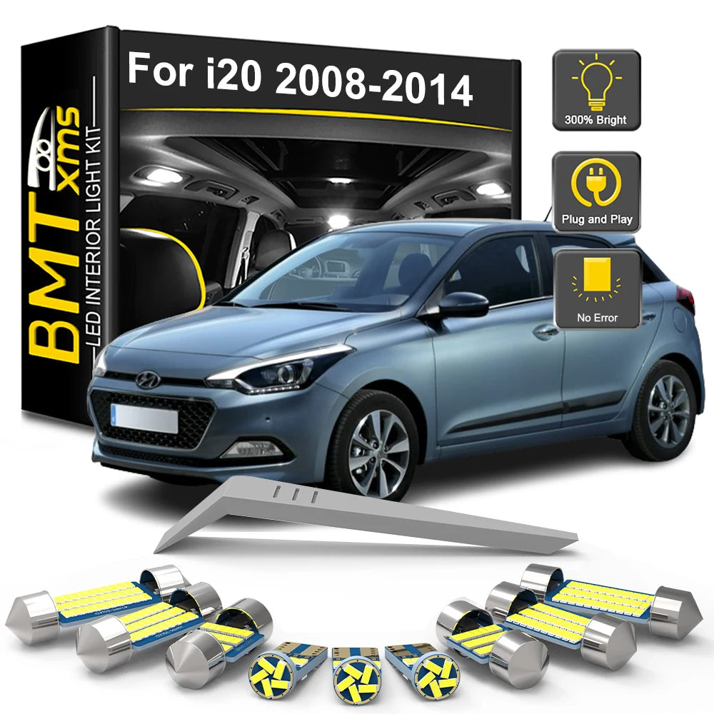 9-Piece LED Interior Light Kit for Hyundai i20 - Canbus Error-Free Bulbs | AUTOKITSHOP