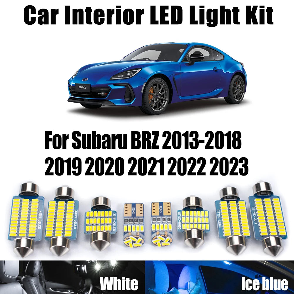 11-Piece LED Interior Light Kit for Subaru BRZ 2013- 2018 - Canbus Dome Map Door Trunk Bulbs | AUTOKITSHOP