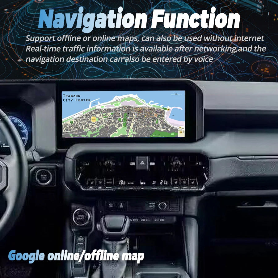 For Toyota Land Cruiser Prado 250 LC250 2023 2024 2025 Android Screen CarPlay Car Multimed