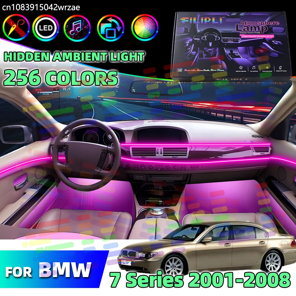 64 RGB - Ambient Light - for BMW E65 E66 - Car Interior Lighting | AUTOKITSHOP