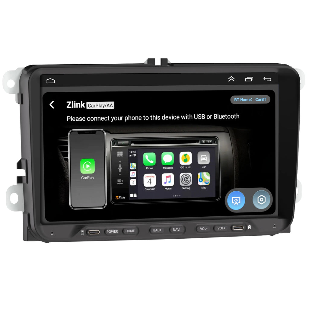 9" Android Car Radio GPS for Volkswagen Edge 6 Buttons 2010-2020 - CarPlay, Android Auto, Bluetooth, Steering Wheel Cont