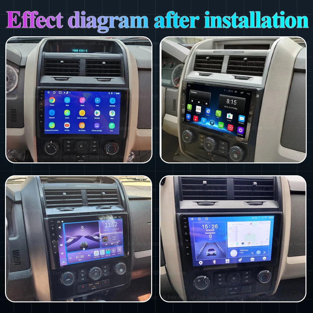 Android15 Car Radio For Ford Escape 2007 2008 2009 2010 2011 2012 Navigation Gps Multimedi | AUTOKITSHOP
