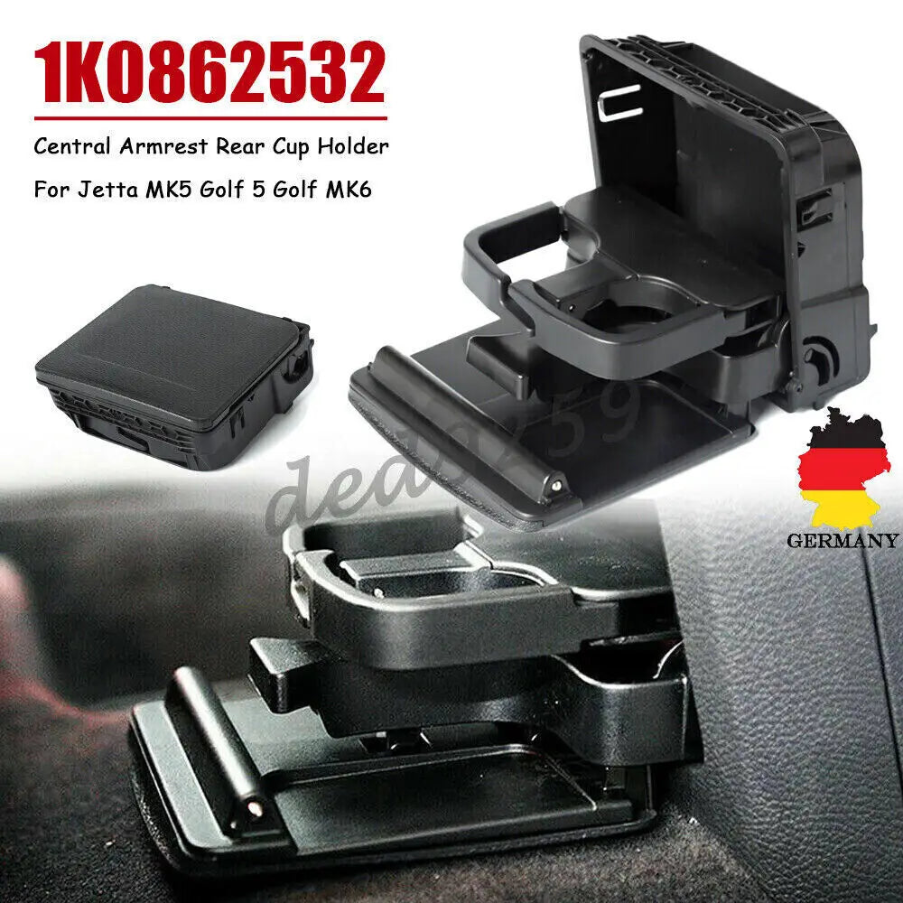 1K0862532 Car Rear Central Armrest Water Cup Holder 1K0862532F9B9 For VW Jetta MK5 Golf 5