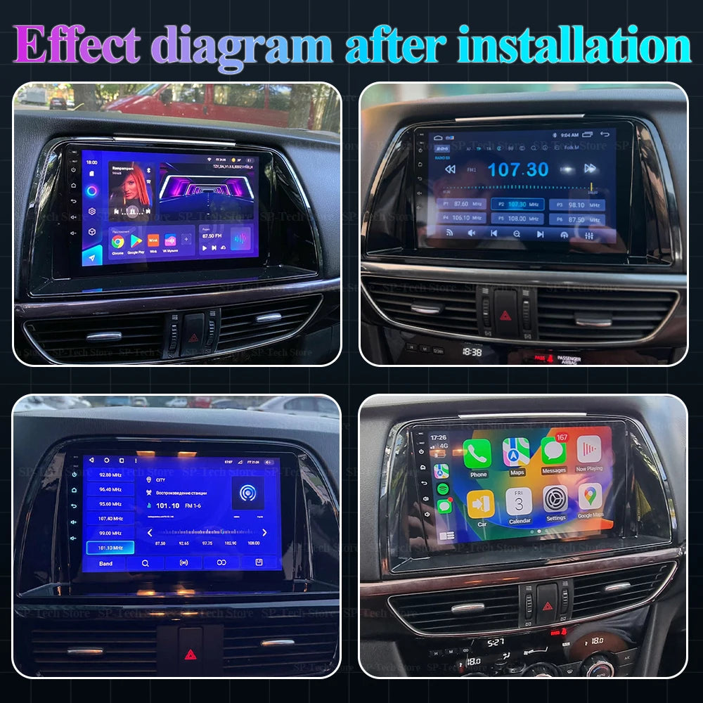 Android 16 For Mazda 6 Gj Atenza 2012 2013 2014 2015 2016 2017 Carplay Car Multimedia Car  | AUTOKITSHOP