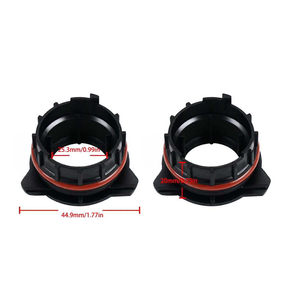 BEVINSEE 2pcs H7 LED Headlight Adapters Holders Lamp Base For Mercedes-Benz SLK Class SLK2