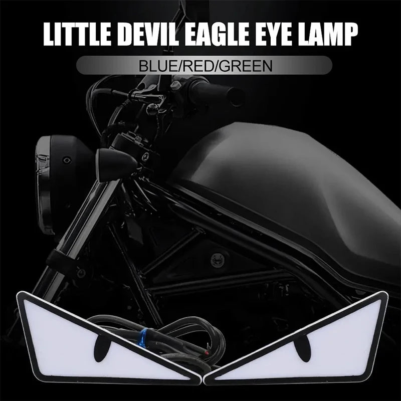 Motorcycle Led Demon Eye Light 2Pcs Fine Universal Turn Signal Light Dynamic Tail Lamp Min