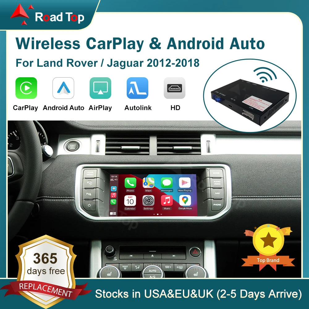 RoadTop Wireless Carplay Android Auto Mirror Link AirPlay Ai Box For Land Rover Jaguar Ran