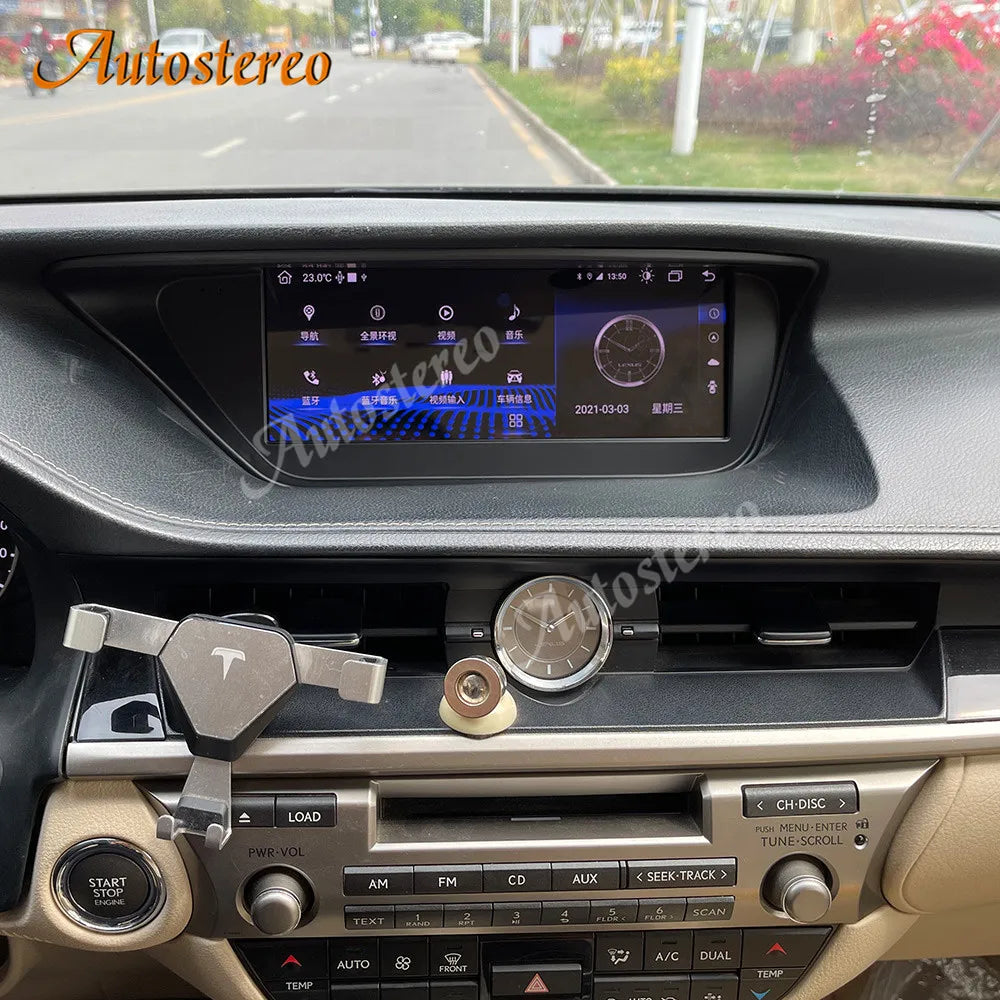 System Qualcomm Carplay Android 13 For Lexus ES300 ES350 2013-2019 Car GPS Navigation Auto