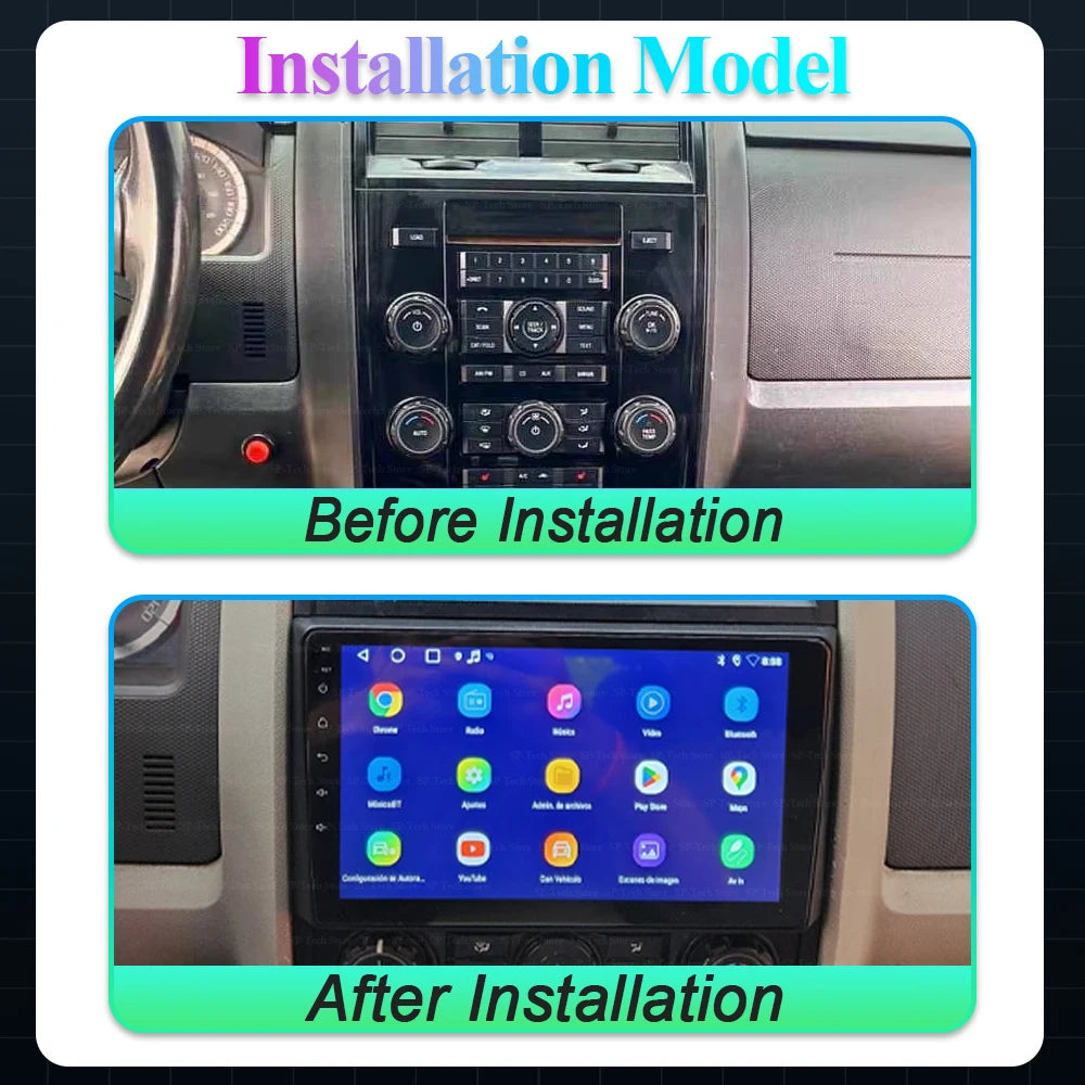 Android15 Car Radio For Ford Escape 2007 2008 2009 2010 2011 2012 Navigation Gps Multimedi | AUTOKITSHOP