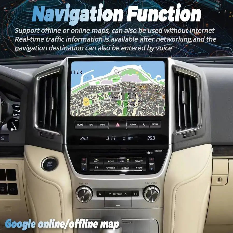 GPS Android 13 Navi BT Car Radio Navirider Radio Stereo Car Wireless Carplay For TOYOTA La