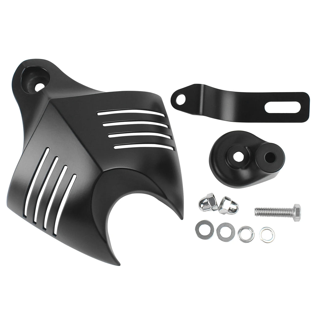 Motorcycle Black Big Twin Horn Cover Stock Cowbell Horns For Harley Dyna Softail Sportster Elect - Automotive LED Light