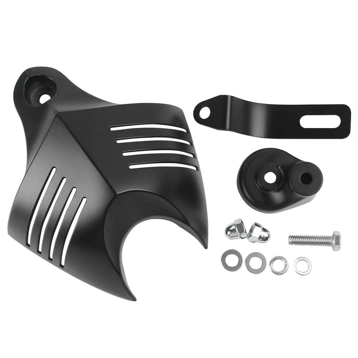 Motorcycle Black Big Twin Horn Cover Stock Cowbell Horns For Harley Dyna Softail Sportster Elect - Automotive LED Light