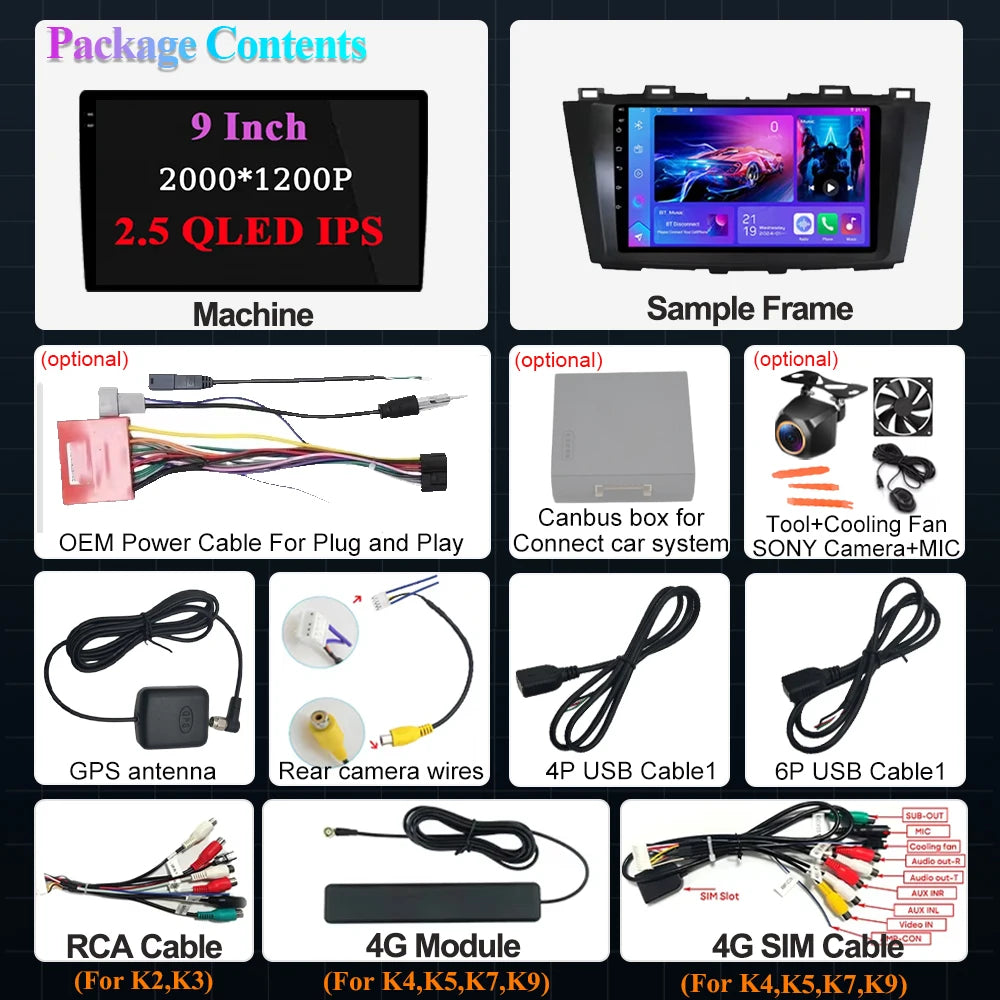 Android 16 For Mazda 5 Cw 2010 2011 2012 2013 2014 2015 Carplay Auto Video Stereo Multimed | AUTOKITSHOP
