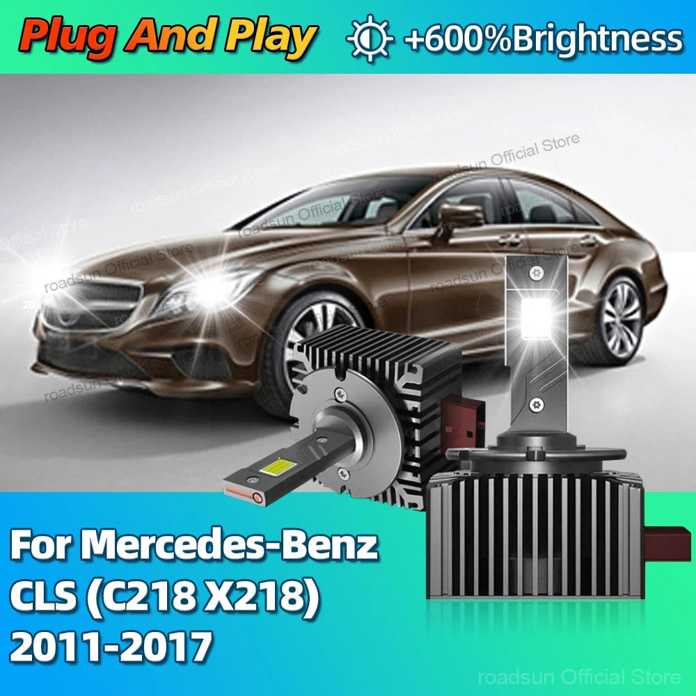 6000K LED Headlight HID D1S Replacement Canbus Car Light For Mercedes Benz CLS C218 X218 2