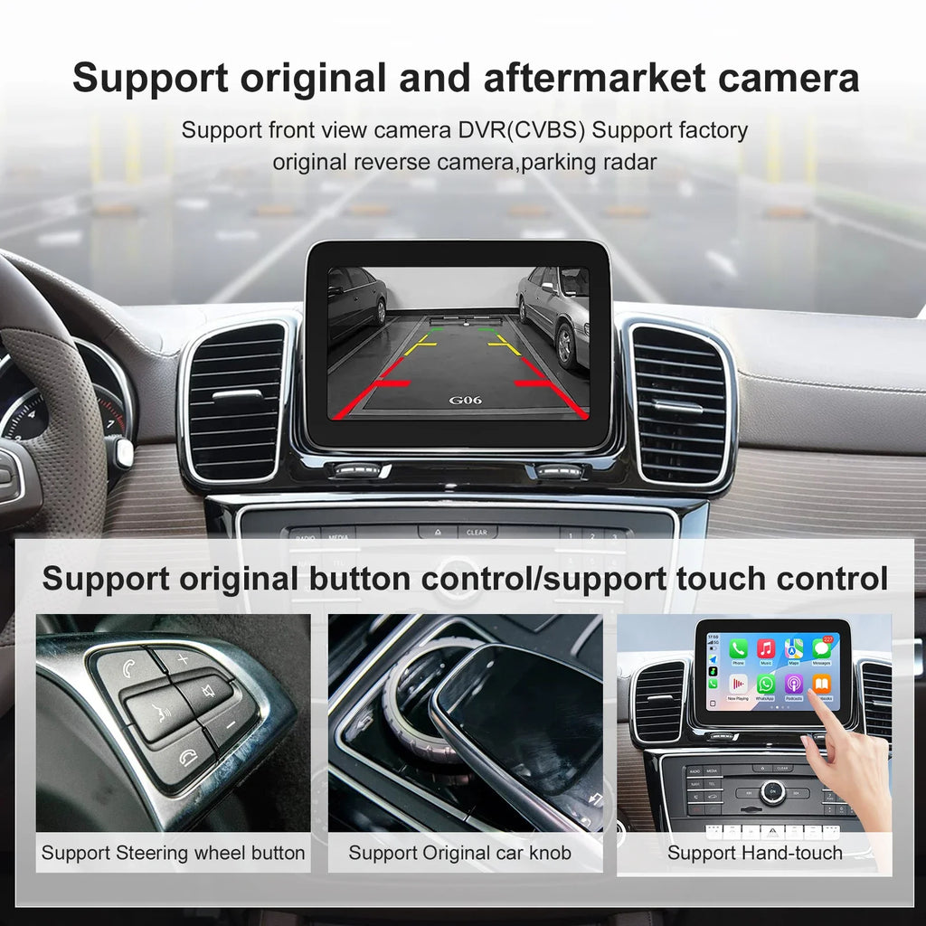 Touch Screen Wireless Carplay Android Auto For Mercedes-Benz GLE/GLS W166 2013-2015 NTG5.0
