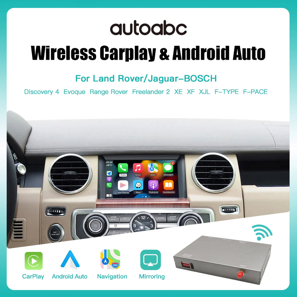 Autoabc Wireless Carplay Android Auto For Land Rover Jaguar Bosch Discovery4 Evoque Freela | AUTOKITSHOP