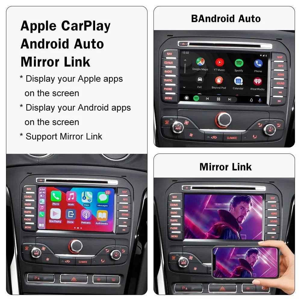 AUTO- Wireless Carplay Android Auto for Ford Sync2 System Explorer Focus Fi.C. C-max Bord