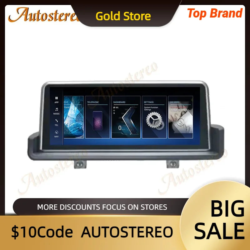 Carplay ID9 Qualcomm Android 14 For BMW 3 E90 E91 E92 E93 2005-2012 Car Multimedia Player