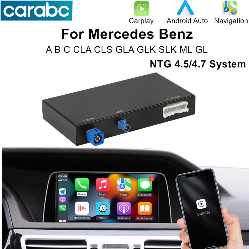 CARABC Wireless CarPlay Adapter Android Auto Module For Mercedes Benz A B C CLA CLS GLA GL