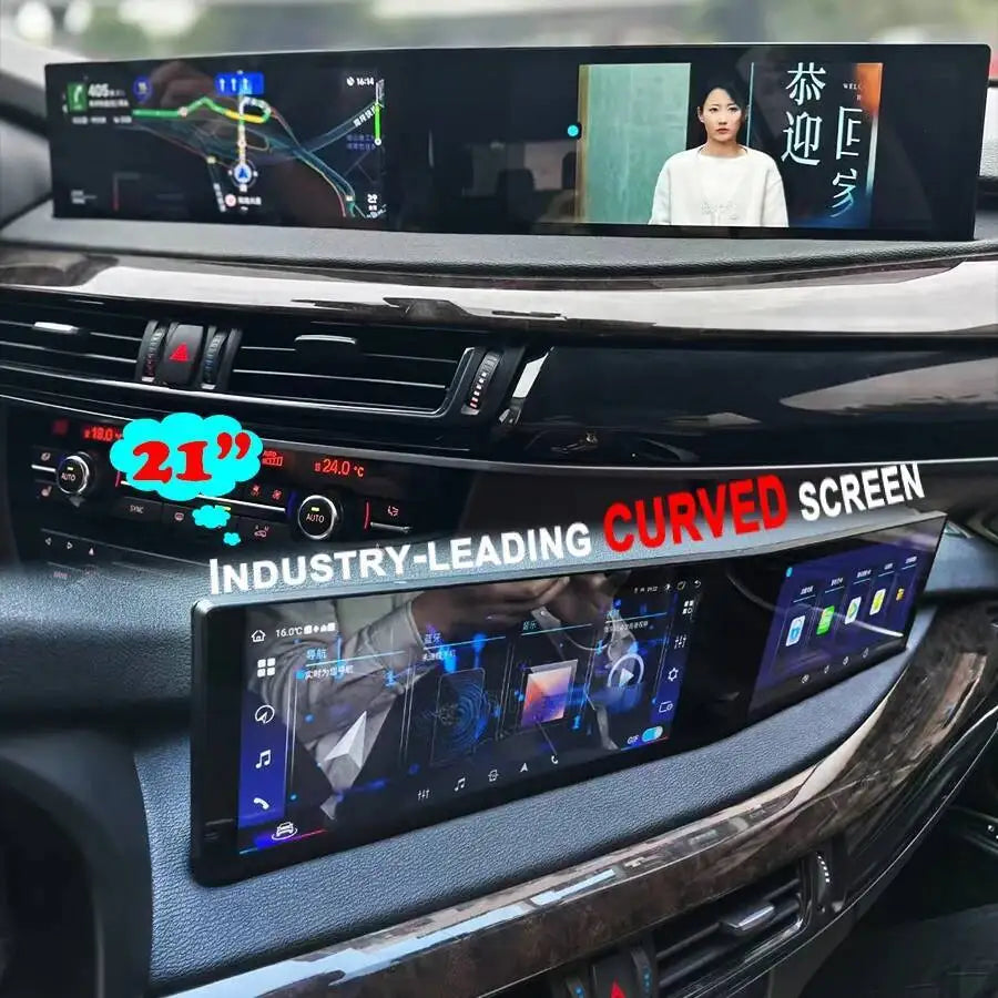 21" Curved Screen For BMW 5 Series F10 F11 X5 X6 NBT 2011-2017 Android Carplay Car Multime | AUTOKITSHOP