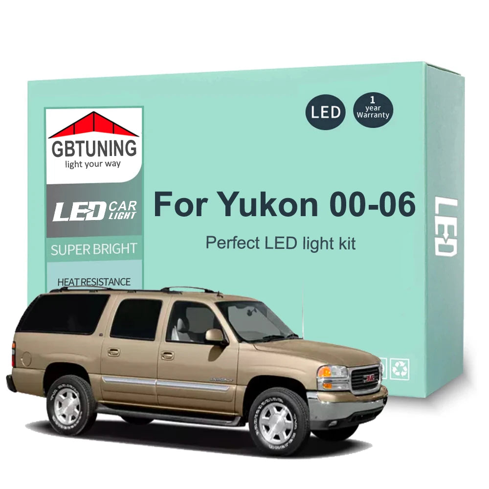20-Piece LED Interior Light Kit for GMC Yukon MK2 XL - Canbus Error-Free Bulbs | AUTOKITSHOP