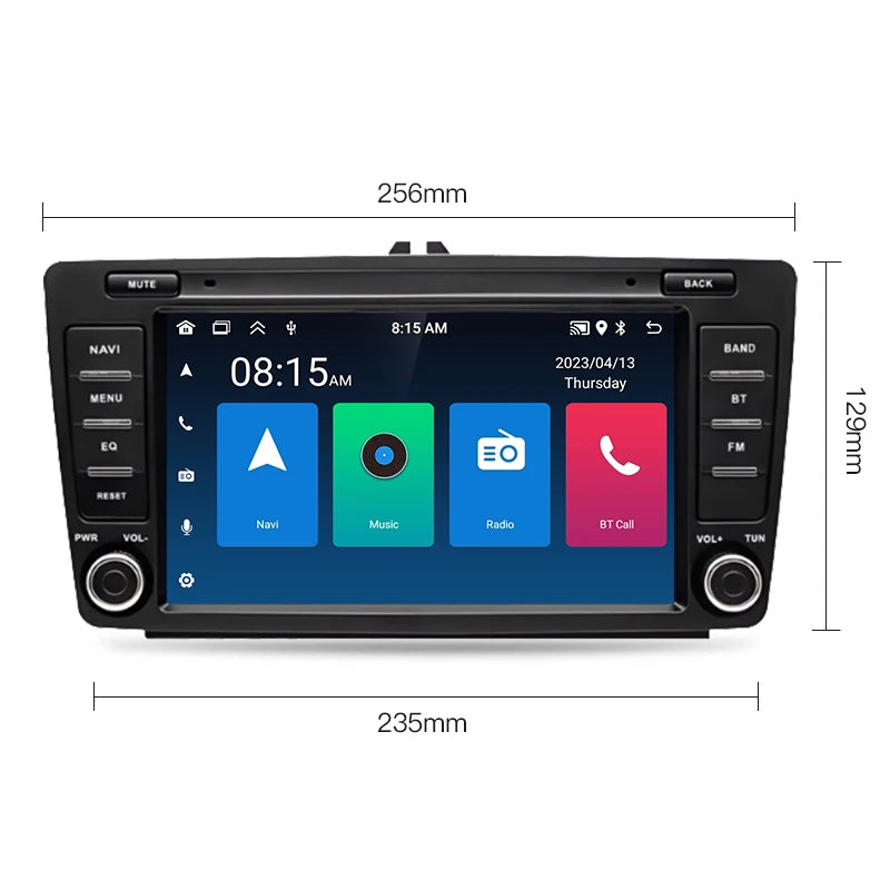 SZLELV Android 15 Car Multimedia Radio For Skoda Octavia Mk2 A5 2004-2013 Player CarPlay A