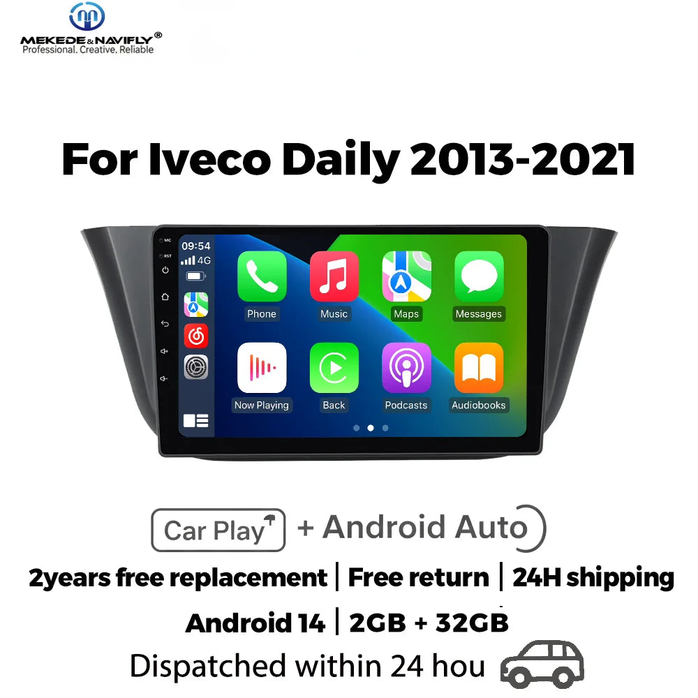 IPS Touch screen 9 inch Car Radio For Iveco Daily 2013 - 2021 Wireless Carplay Android Aut