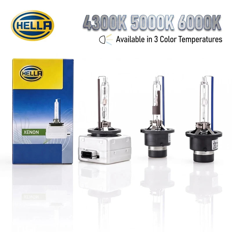 HELLA Xenon HID D1S D3S Standard Lamps Original Car Head Light 4300K 5000K 6000K Warm Whit