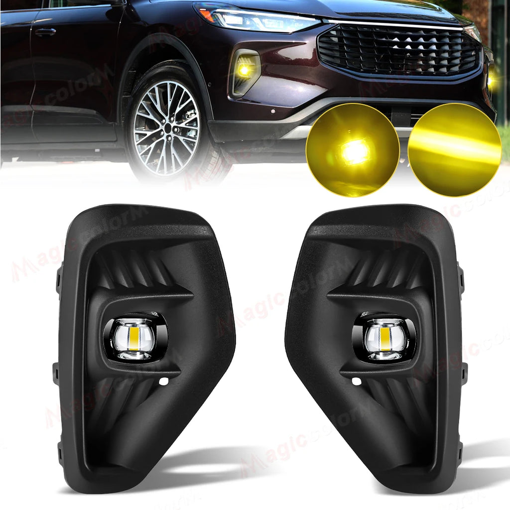LED Fog Lamps For Ford Escape 2023 2024 Daytime Running Lights Front Bumper Headlights Whi | AUTOKITSHOP