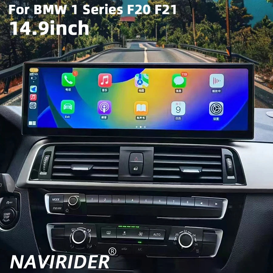 14.9" CarPlay Android Auto For BMW 1 Series F20 2012-2016 Stereo Car Radio GPS Navigation