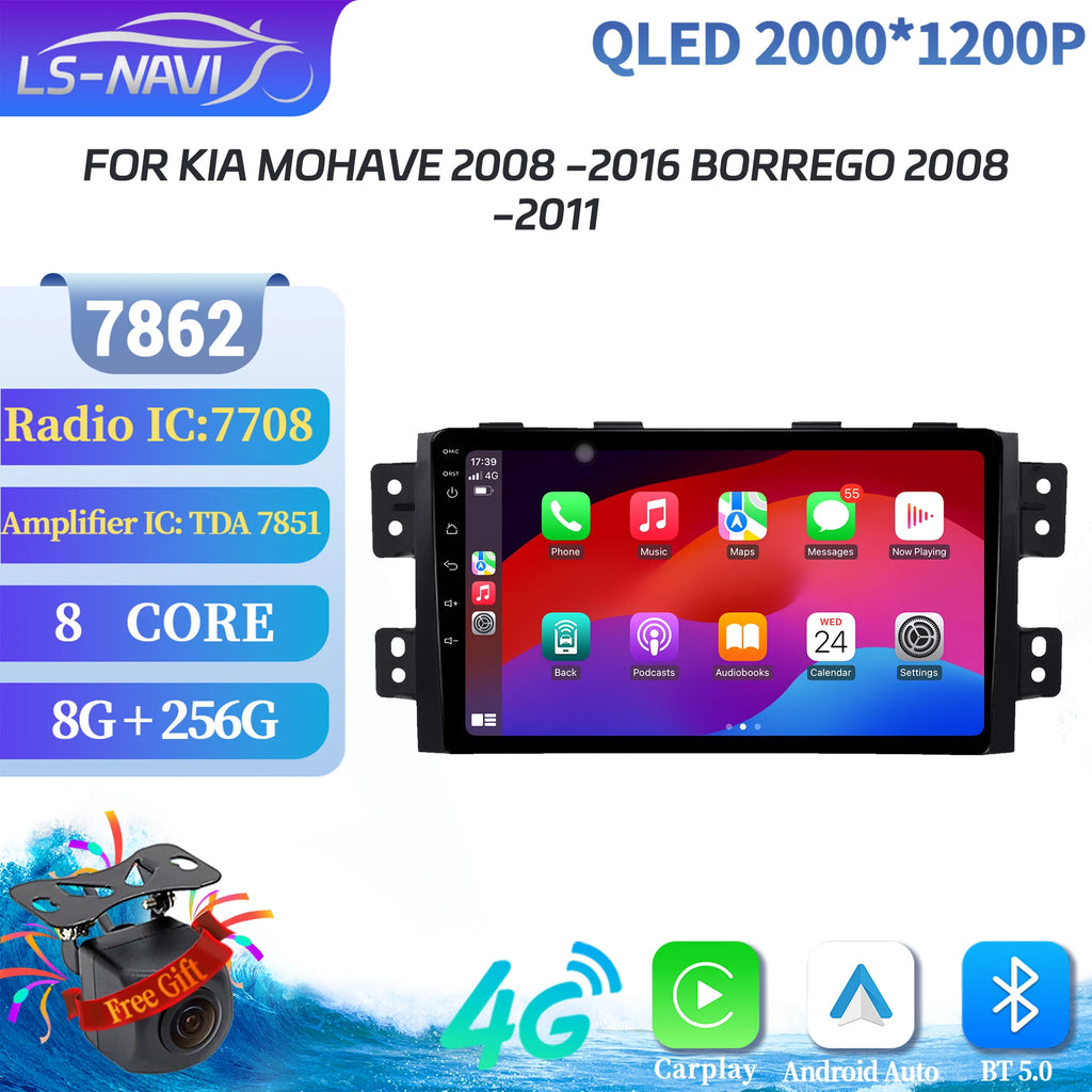 For Kia Mohave 2008 -2016 Borrego 2008-2011 Android 14 Car Radio Multimedia Navigation Car