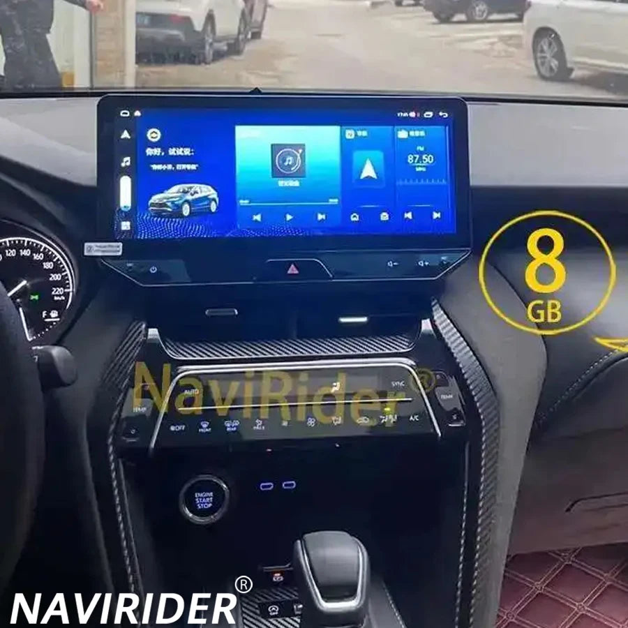 12.3" CarPlay For Toyota Harrier 2021 2022 Venza XU 80 Car Radio Android QLED Screen Multi