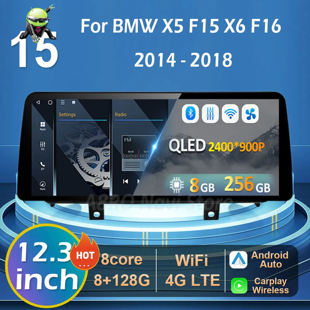 NBT EVO System for BMW X5 F15 X6 F16 2014 2015 2016 - 2018 Android 15 Car Video Multimedia | AUTOKITSHOP