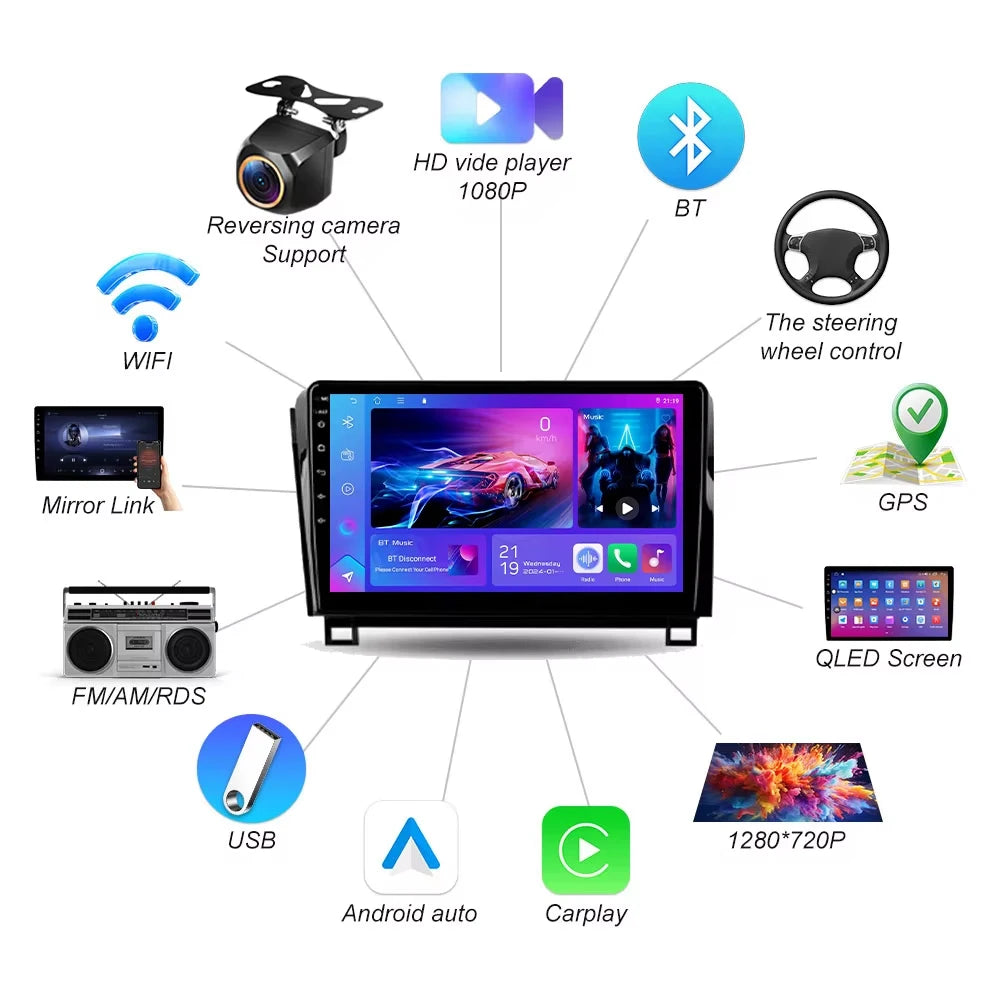 Android 16 For Toyota Tundra Xk50 2007-2013 Car Radio Gps Navigation Multimedia Video Play | AUTOKITSHOP