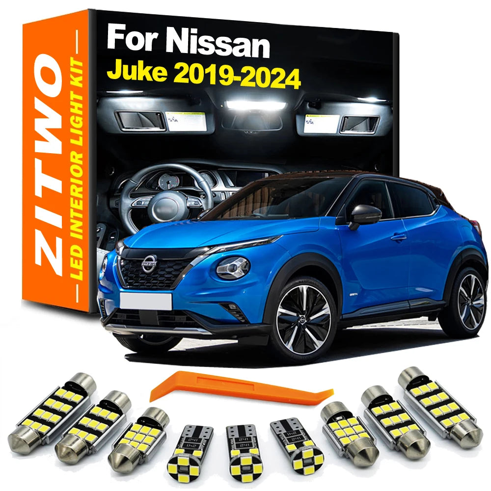 ZITWO 11Pcs Canbus Car Bulb Accessories For Nissan Juke 2019 2020 2021 2022 2023 2024 LED Interi - Canbus LED Car Light