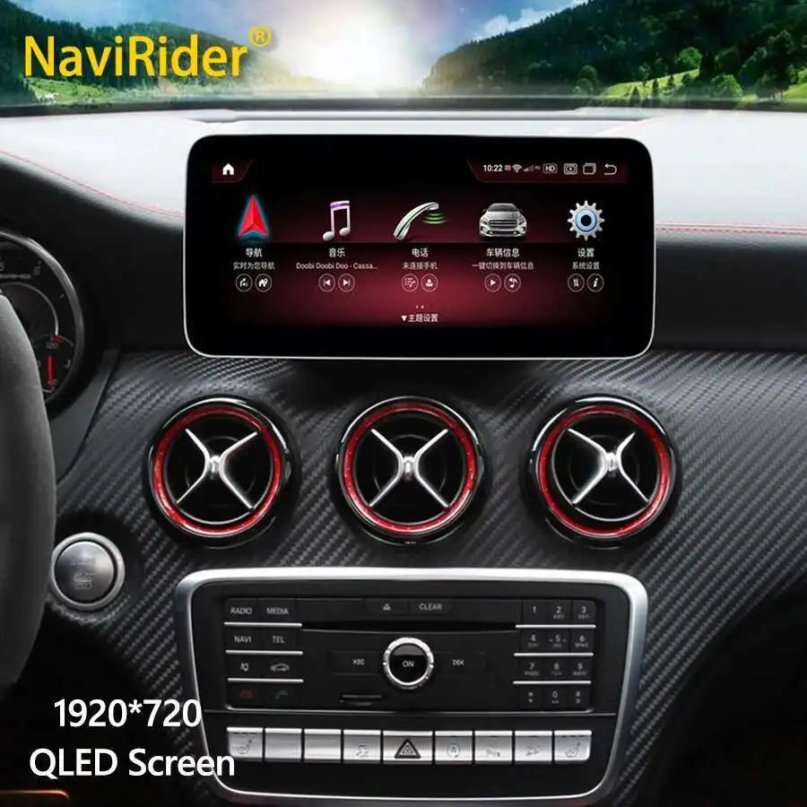 12.3inch Android 14 Carplay Car Multimedia Player Stereo For Mercedes Benz A B CLA GLA W17