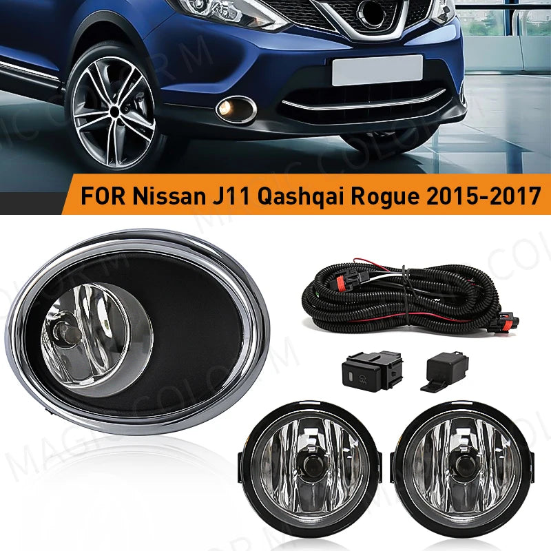 LED Fog Lamp For Nissan J11 QASHQAI ROGUE 2015 2016 2017 LED DRL Daytime Running Lights Ha | AUTOKITSHOP