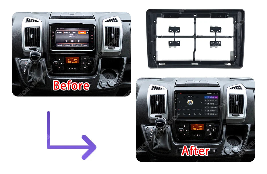9 Inch Car Radio Fascia for Citroen Jumper Peugeot Boxer FIAT Ducato 2006-2016 Mounting Da | AUTOKITSHOP