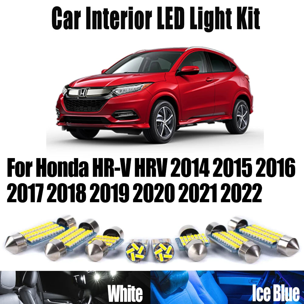 12-Piece LED Interior Light Kit for Honda HR-V HRV 2014- 2019 - Canbus Dome Map Door Trunk Bulbs | AUTOKITSHOP