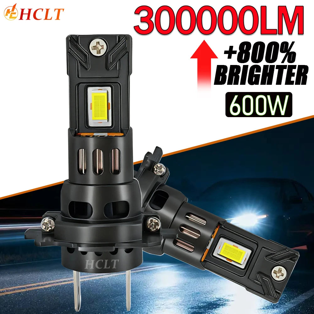 H7 H4 LED Bulb 9003 HB2 High Low Beam Car Motorcycle Led Headlights 6000K Wireless CSP Chi