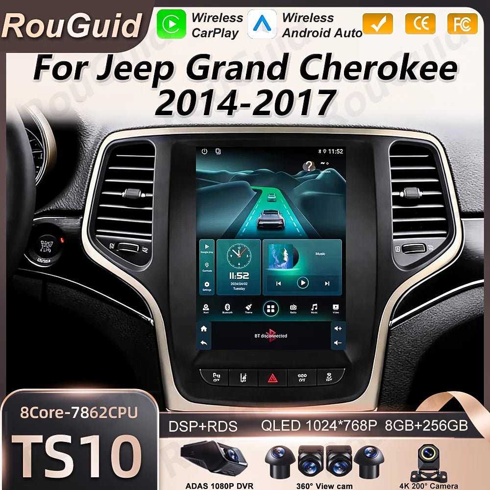 Android 16 Auto Car Radio For Jeep Grand Cherokee 2014 2015 2016 2017 Carplay Multimedia V | AUTOKITSHOP