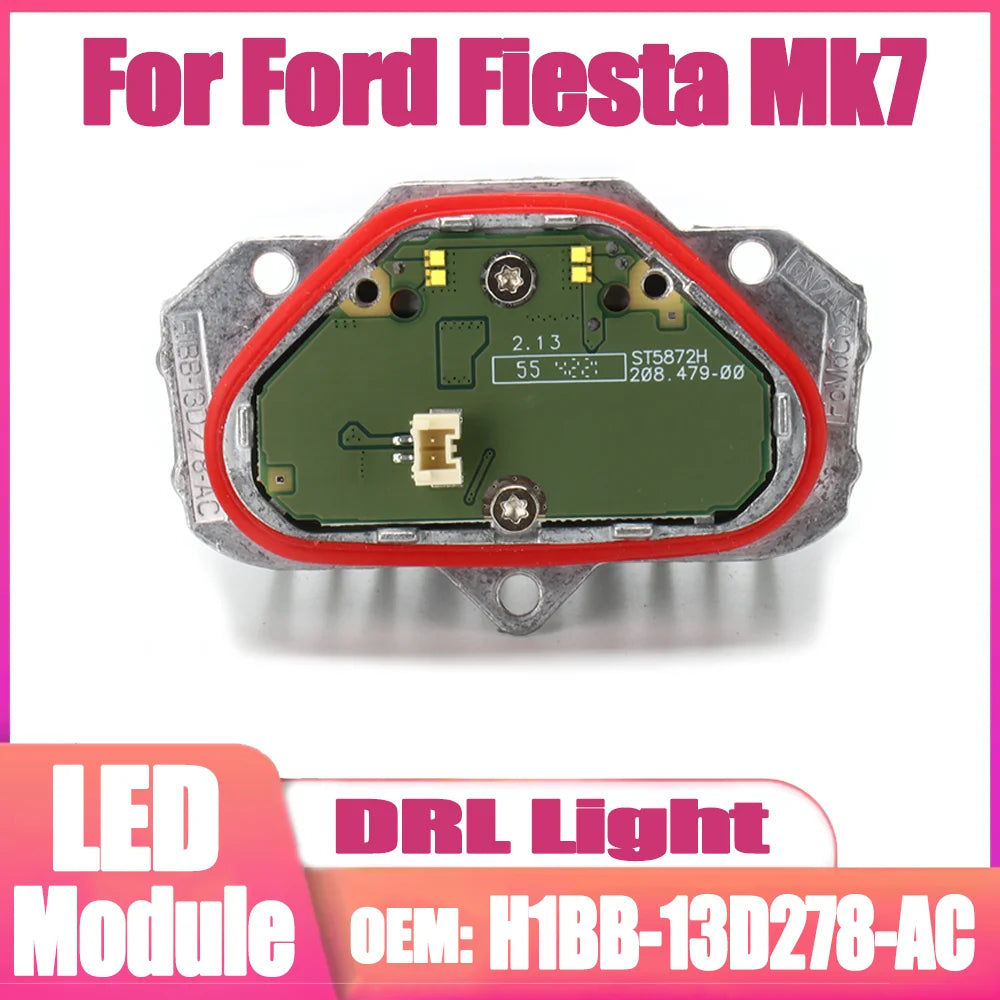 H1BB13D278AC Front Headlight LED Module For Ford Fiesta Mk7 LED Headlight Daytime Running